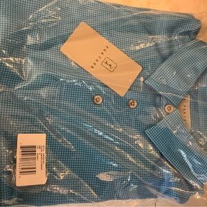 PGA Tour Blue Checkered Polo Shirt